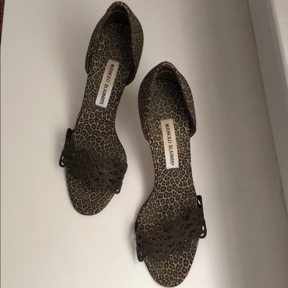 Manolo Blahnik Shoes - Manolo Blahnik Brown Sandal Size 39.